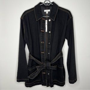 Topshop | Denim Belted Jacket
